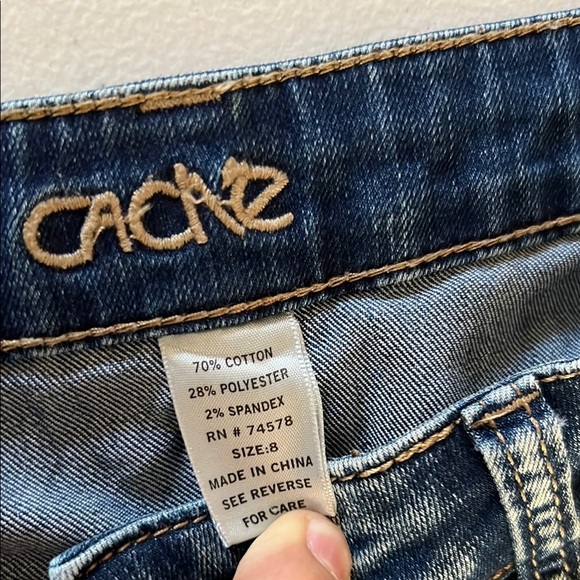 Cache Blue High‎ Rise Jeans with Distressed Details - Picture 12 of 14